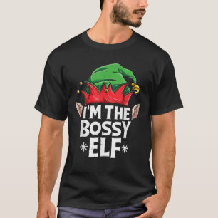 T-shirt Je suis Bossy Elf Christmas Family Matching Pyjama
