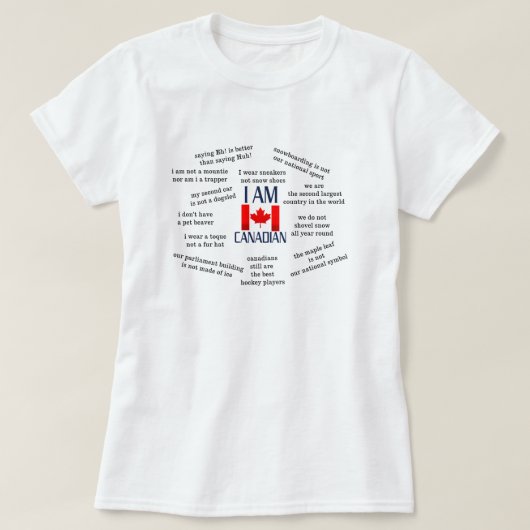 T-shirt Je suis Canadien - Vérités canadiennes (Design devant)