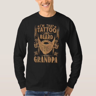 T-shirt Je suis ce tatouages et barbe Kinda Grandpa Tattoo