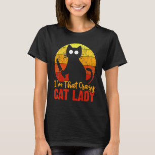 T-shirt Je suis cette folle dame aux chats Halloween Sangu