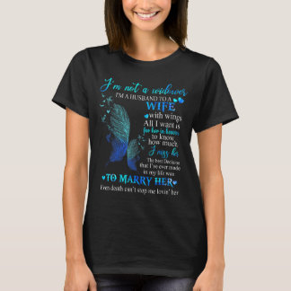 T-shirt Je suis chemise pas veuf mari femme ailes