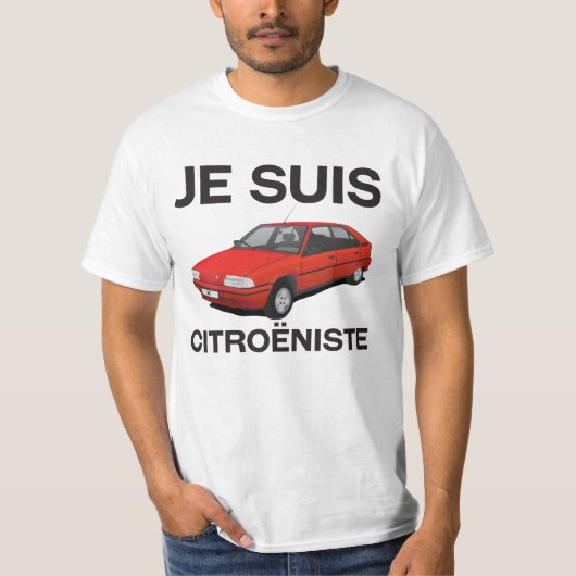T-shirt Je suis citroëniste - red BX (Devant)