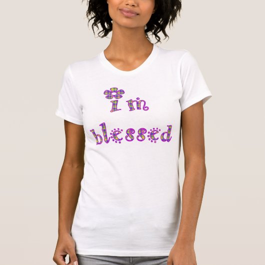 T-shirt Je suis conception bénie de plaid (Devant)