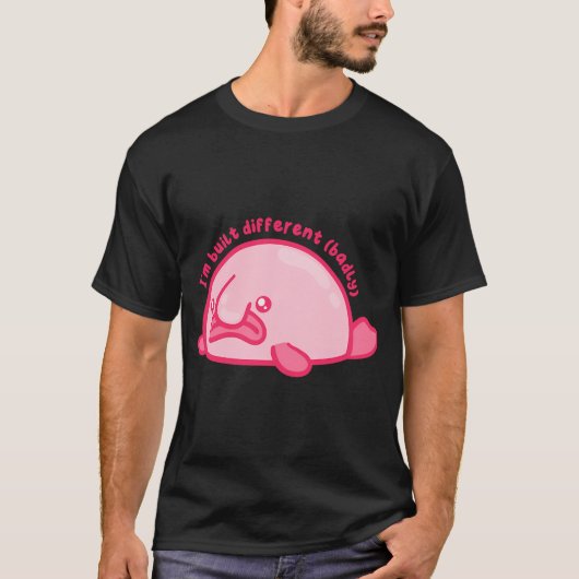 T-shirt Je suis construit différemment (mal) poisson blob (Devant)