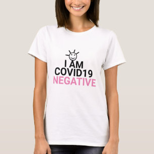 T-shirt Je Suis Coronavirus Convié Virus Négatif Pink Li