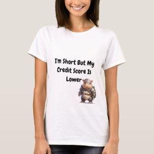 T-shirt Je Suis Court Mais Mon Note De Crédit Est Inférieu