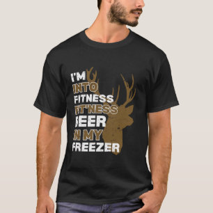 T-shirt Je suis dans Fitness Deer dans mon Freezer Long S