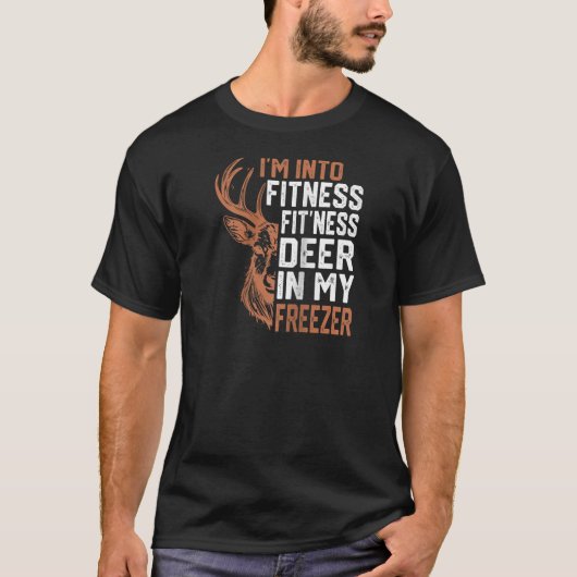 T-shirt Je suis dans Fitness Deer Freezer Funny Hunter Pap (Devant)
