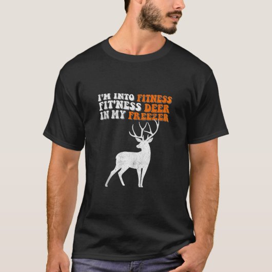 T-shirt Je suis dans Fitness Fit ness Deer dans mon distri (Devant)