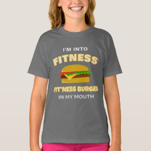 T-shirt Je suis dans Fitness Fit'ness Burger In My Mouth F
