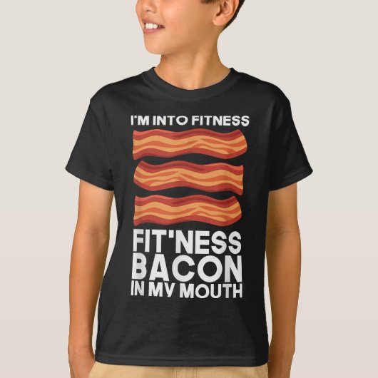 T-shirt Je Suis Dans La Bacon De Fitness Dans Ma Bouche T (Devant)