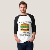 T-shirt Je suis dans l'hamburger de forme physique (Devant entier)