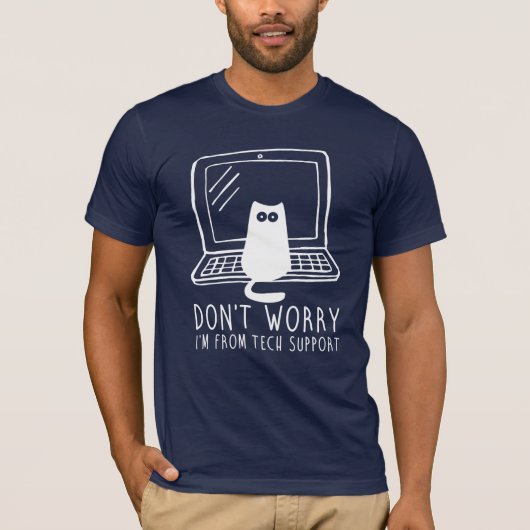 T-shirt Je suis de support technique (Devant)