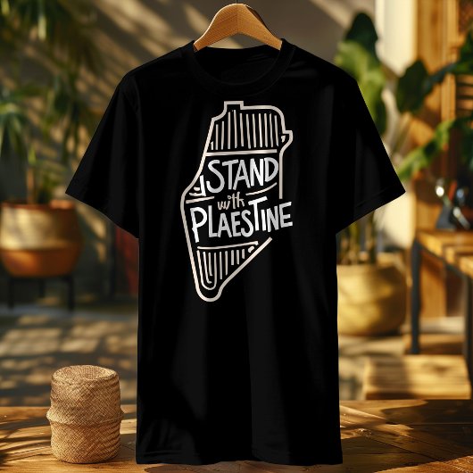 T-shirt je suis debout avec le drapeau de la palestine