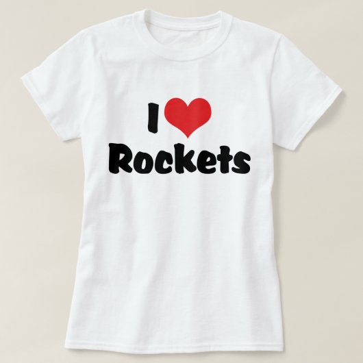T-shirt Je suis des fusées à coeur - Exploration spatiale (Design devant)