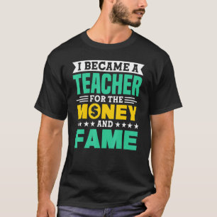 T-shirt Je Suis Devenue Enseignante Pour L'Argent Et L'Édu