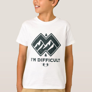 T-shirt Je suis difficile Double Diamants Noirs Drôle Ski
