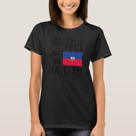 T-shirt Je suis Drapeau Haïtien Haïti Patrimoine Racines H (Devant)