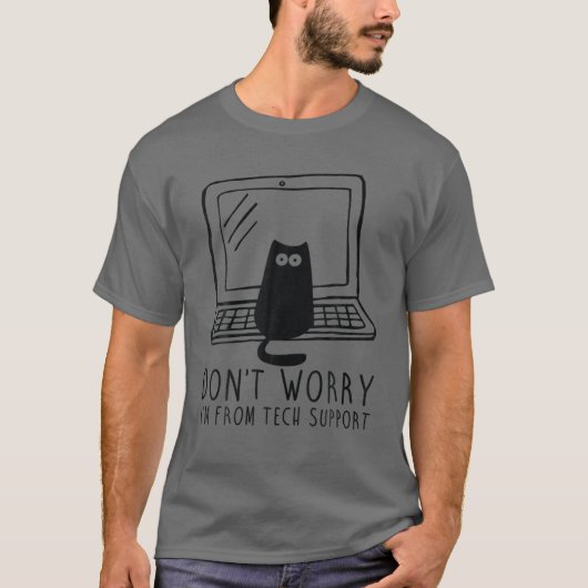 T-shirt Je suis du support technique indispensable (Devant)