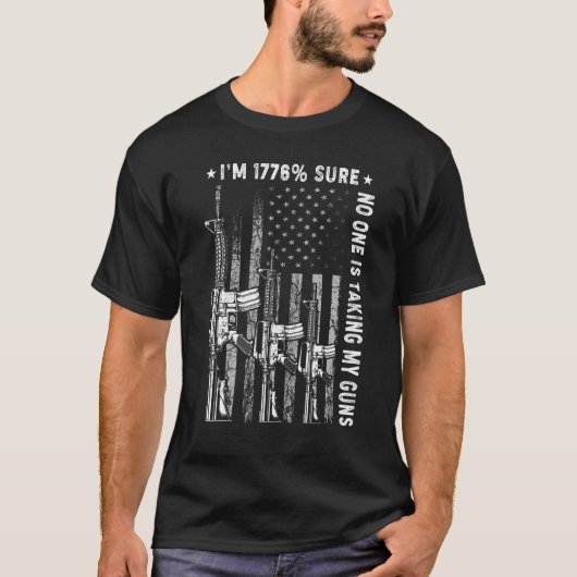 T-shirt Je suis en 1776 sûr que personne ne prend mes arme (Devant)