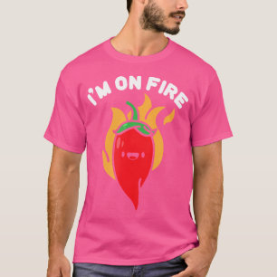 T-shirt Je Suis En Feu Drôle Chemise Rouge Poivre Mignonne