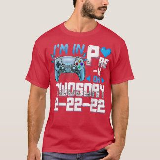 T-shirt Je suis en préK mardi 22222 Jeux vidéo