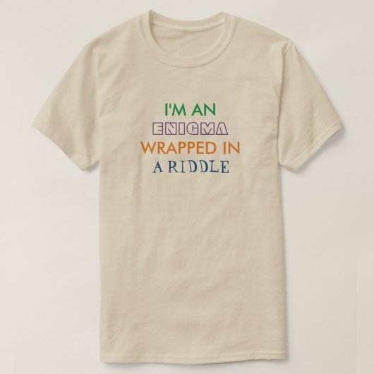 T-shirt Je suis Enigma frappé dans une énigme (Design devant)