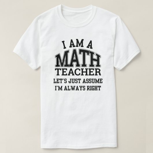 T-shirt Je suis enseignant de mathématiques - Enseignants (Design devant)