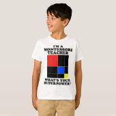 T-shirt Je suis enseignant Montessori - Montessori (Devant entier)