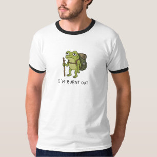 T-shirt Je suis épuisé drôle grenouille randonnée design