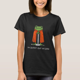 T-shirt Je suis épuisé Mlord drôle de chevalier grenouille