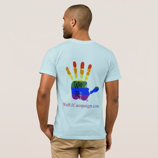 T-shirt Je suis... et le logo Arc-en-ciel (Dos entier)