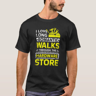 T-shirt Je suis fan de longues promenades romantiques à tr