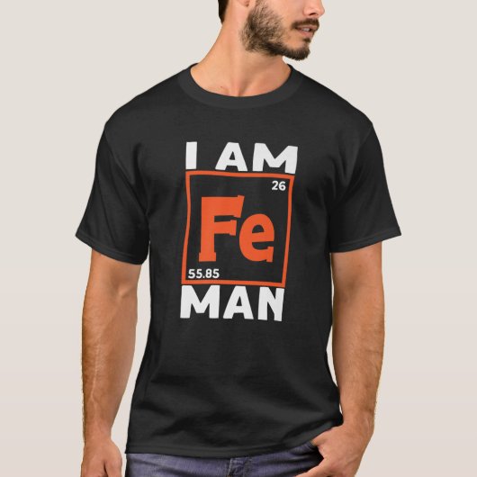 T-shirt Je Suis Fe Homme Chimie Sciences Chimiste Enseigna (Devant)