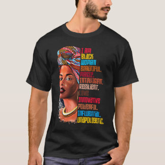 T-shirt Je Suis Femme Noire Mois De L'Histoire Des Noirs É