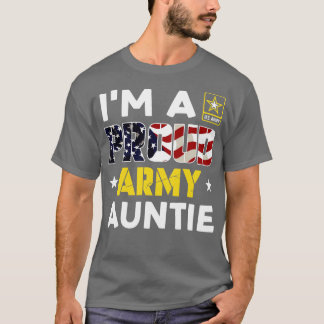 T-shirt Je suis fier AUNTIE USA American Flag Family Solid