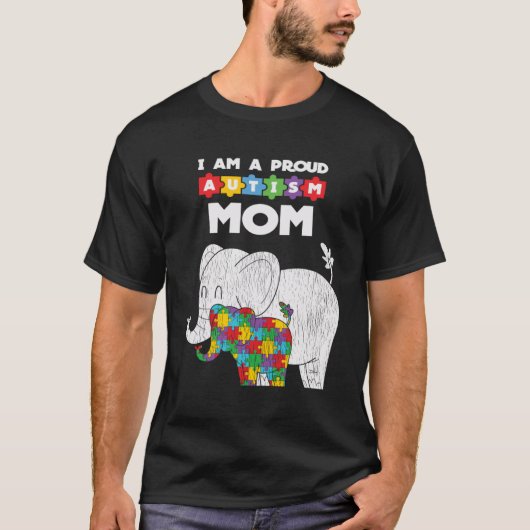 T-shirt Je Suis Fier Autisme Maman Autiste Fils Fille Fami (Devant)