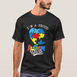 T-shirt Je Suis Fier Autisme Oncle Sensibilisation Autiste