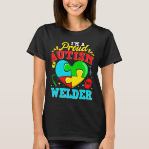 T-shirt Je Suis Fier Autisme Souder Puzzle Coeur Autiste S