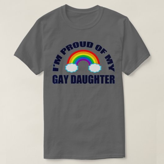 T-shirt Je suis fier de ma fille gay (Design devant)