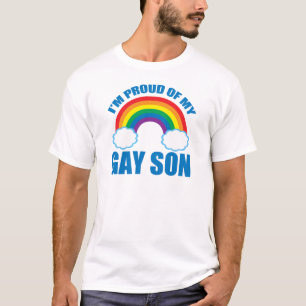 T-shirt Je suis fière de mon fils homosexuel, de mon père
