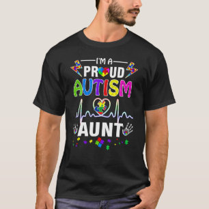 T-shirt Je suis fière d'être une tante autiste cœur