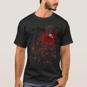T-shirt Je suis fin couteau sanglant sang Halloween Party 