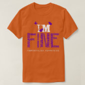 T-shirt Je suis fin Fibromyalgie Guerrier Fibro Sensibilis (Design devant)