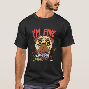 T-shirt Je Suis Fin Tir À L'arc Pug Chevalier Médiéval Chi
