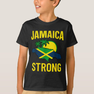 T-shirt Je suis fort en Jamaïque J'aime le drapeau jamaïca