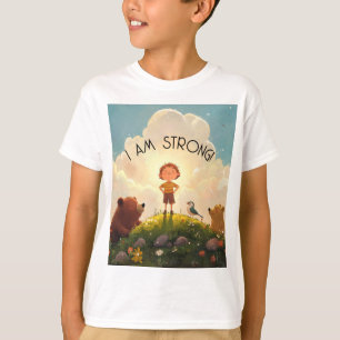 T-shirt Je Suis Forte Affirmation Garçons