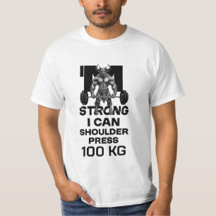 T-shirt Je Suis Forte - Je Peux Presser À L'Épaule