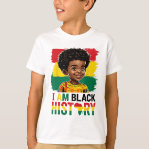 T-shirt Je suis garçon afro d'histoire noire Prince Little