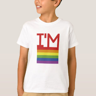 T-shirt Je suis gay  Indicateur Rainbow